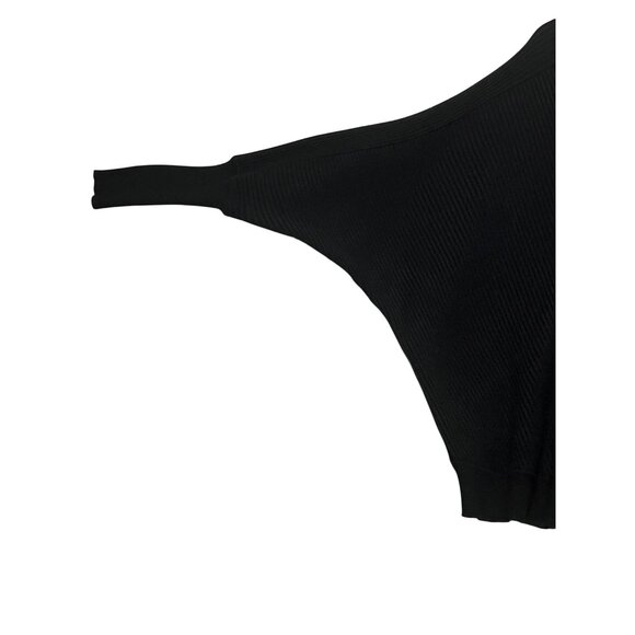 Devotion By Cyrus Women's Black Sweater L -Dolman Sleeves  V-neck Ribbed Goth - Picture 5 of 16